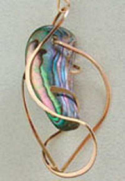 Earring: Paua Shell & Gold-Filled: one of a kind Earring: Paua Shell & Gold-Filled: one of a kind