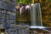 Hilton Falls Mill Ruins The mill at Hilton Falls was built by an Ancaster doctor named George Park around 1856. It used a 40 foot water wheel and was destroyed in a fire in 1860. Hilton Falls Mill Ruins The mill at Hilton Falls was built by an Ancaster doctor named George Park around 1856. It used a 40 foot water wheel and was destroyed in a fire in 1860.