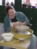 Monica throwing on the Wheel
